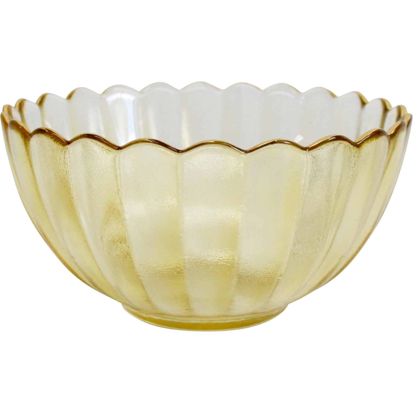 Glass Bowl Med Marrigold/Gold
