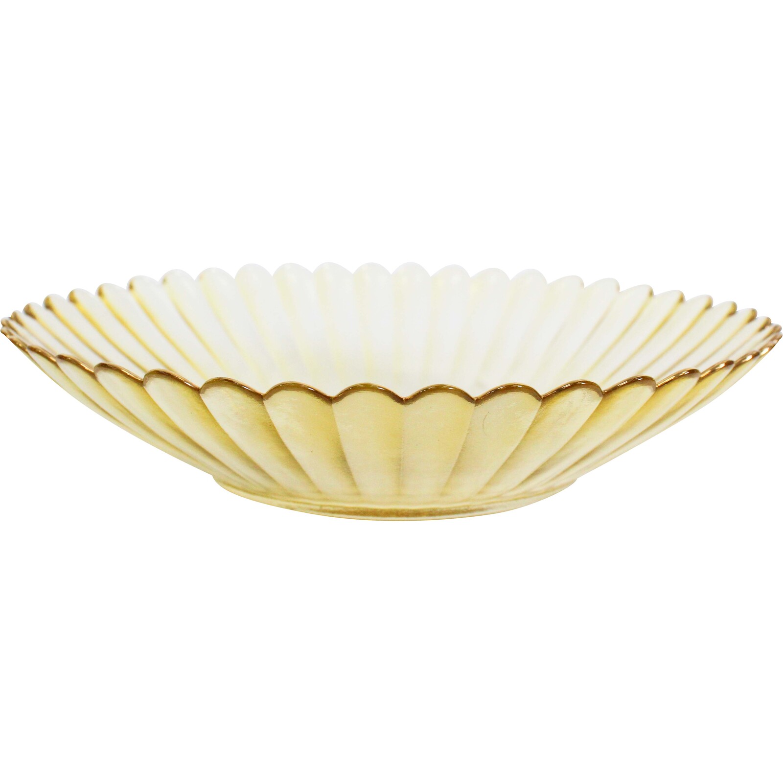 Glass Dish Lge Marrigold/Gold